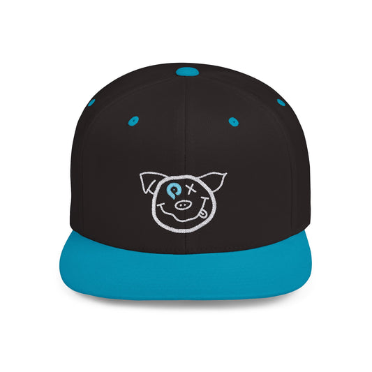 Pig Logo Smoke at The Point Flat Bill Snapback