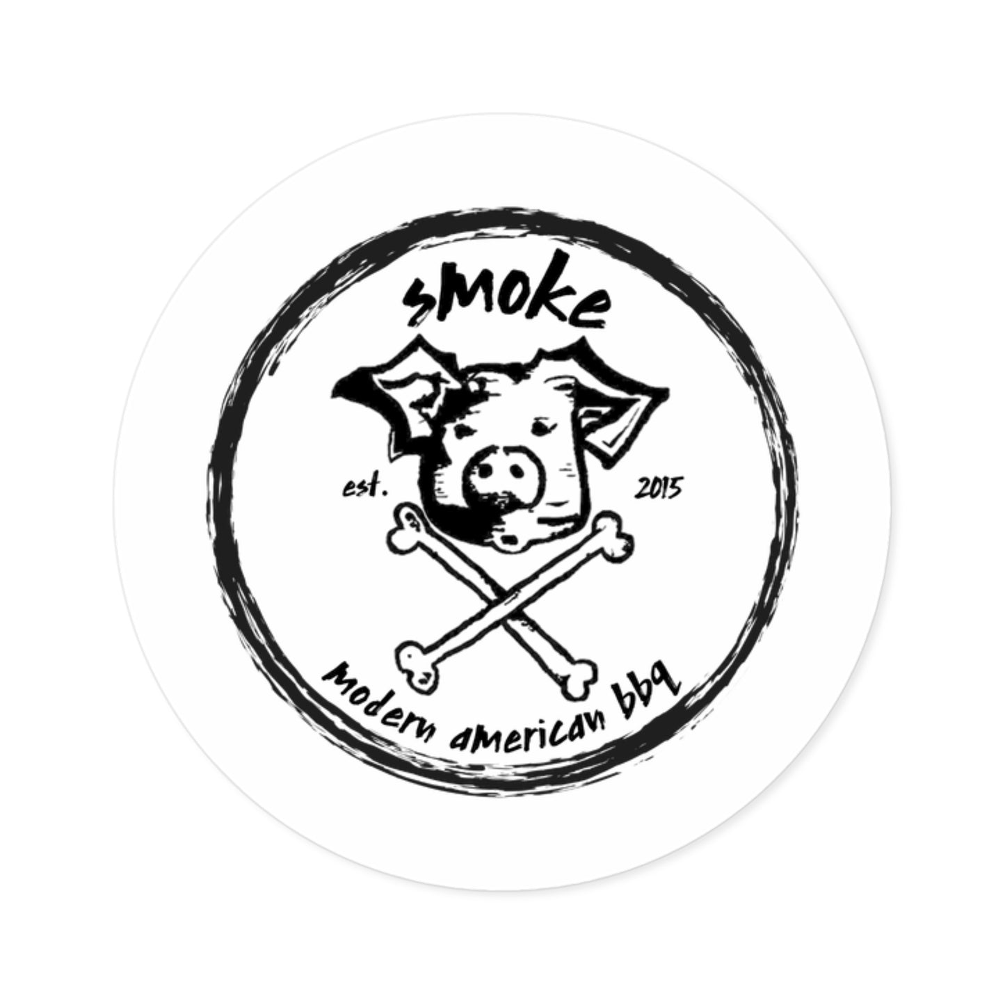 OG Smoke Pig Round Stickers, Indoor\Outdoor