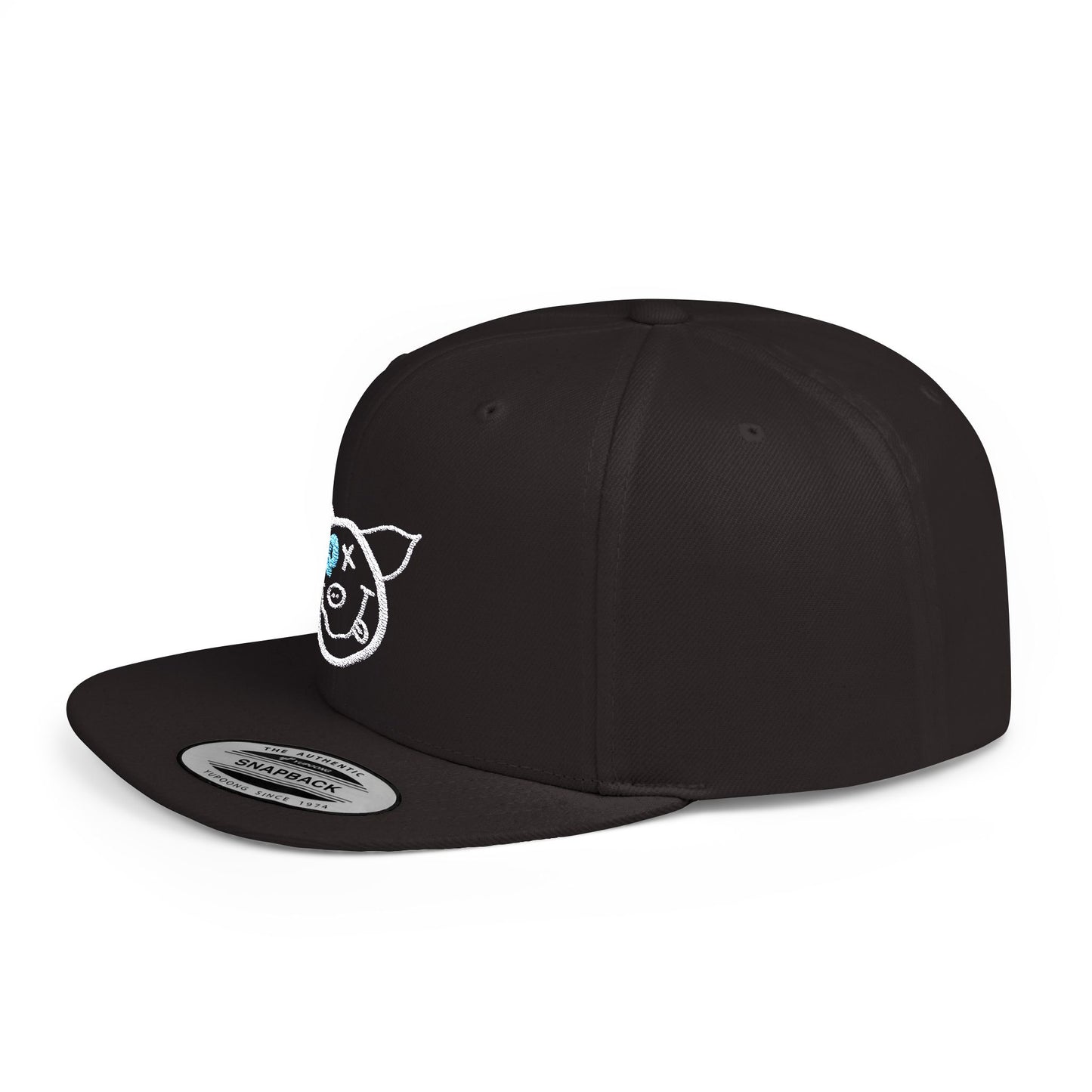 Pig Logo Smoke at The Point Flat Bill Snapback