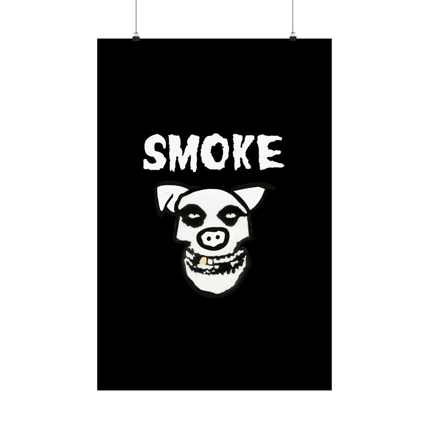 Smoke Ghost Matte Vertical Poster